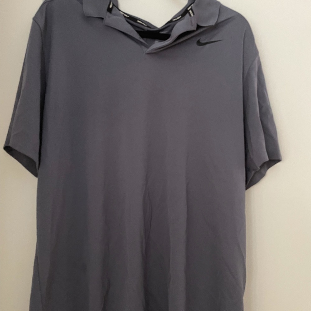 NIKE men’s dri fit polo, grey, size XL